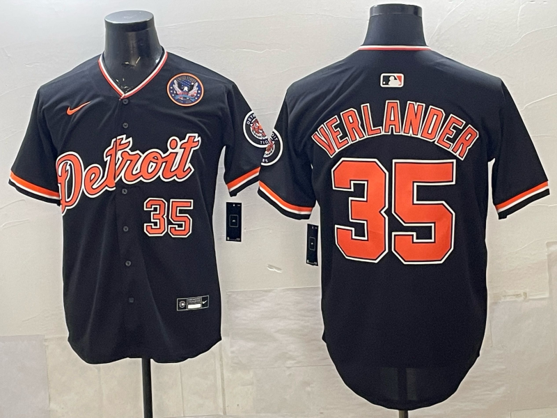 Men Detroit Tigers #35 Verlander black Game Nike MLB Jersey0314009